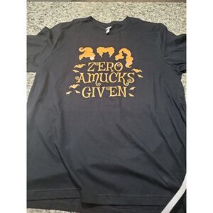 Zero Amucks Given, Funny Amuck With‎ Bat Halloween Witch Unisex T-shirt XL